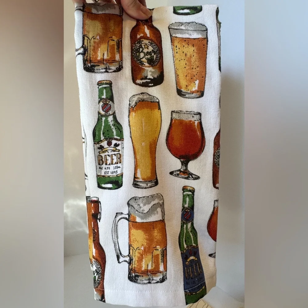 🍻Beer Print 3 Piece Bar/Kitchen Towel Set - Cupcakes & Cashmere